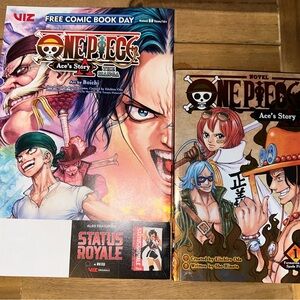 One Piece Ace's Story Volume 1 Novel and Free Comic Day Manga preview Set
